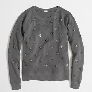 J Crew Embellished Sweatshirt
